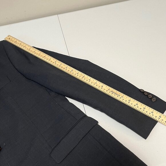 Ralph Lauren Sport Coat Jacket Blazer Mens 40L Blue Twill 100% Wool 2 Button - Picture 11 of 16